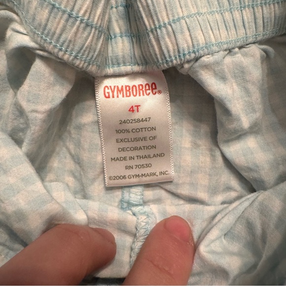 Gymboree Vintage 2006 Strawberry Gingham Shorts Blue White 4T 240258447 - Picture 2 of 5